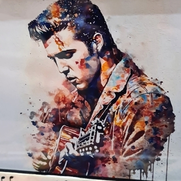 Elvis Presley Watercolor Oil Painting Framed Art Prints - Picture 2 of 6